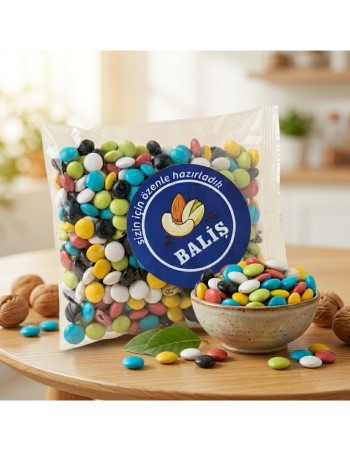 Renkli Çikolatalı Draje 500 g - Çıtır Draje Kaplamalı Bonibon Çikolata
